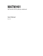 Preview for 1 page of Gigabyte MATMH61 User Manual