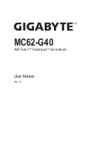 Preview for 1 page of Gigabyte MC62-G40 User Manual