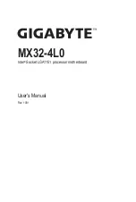 Preview for 1 page of Gigabyte MX32-4L0 User Manual