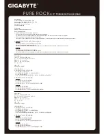 Gigabyte Pure Rock Specification preview