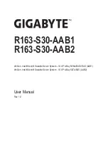 Preview for 1 page of Gigabyte R163-S30-AAB1 User Manual