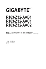 Gigabyte R163-Z32-AAB1 User Manual предпросмотр