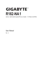 Preview for 1 page of Gigabyte R182-NA1 User Manual