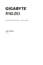 Preview for 1 page of Gigabyte R182-Z93 User Manual