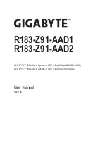 Preview for 1 page of Gigabyte R183-Z91 User Manual