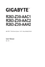 Preview for 1 page of Gigabyte R263-Z30 User Manual