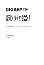 Gigabyte R263-Z32 User Manual preview