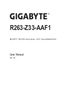 Preview for 1 page of Gigabyte R263-Z33 User Manual