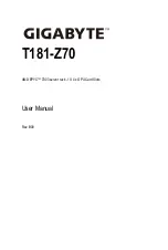 Gigabyte T181-Z70 User Manual preview