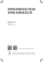 Preview for 1 page of Gigabyte X570S AORUS ELITE User Manual