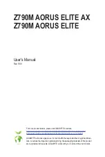 Preview for 1 page of Gigabyte Z790M AORUS ELITE User Manual