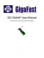 Предварительный просмотр 1 страницы Gigafast EE100-AXP User Manual