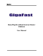 Preview for 1 page of Gigafast PE904-R User Manual