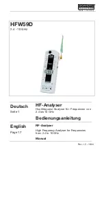 Preview for 1 page of Gigahertz Solutions HFW59D Manual