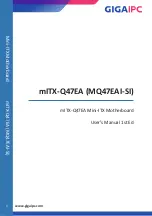 GIGAIPC mITX-Q47EA User Manual preview