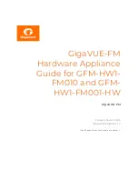 Предварительный просмотр 1 страницы Gigamon GFM-HW1-FM001-HW Hardware Manual