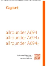 Preview for 1 page of Gigaset allrounder A694 Manual