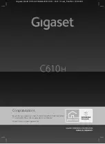 Gigaset C610H Manual preview