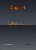 Предварительный просмотр 1 страницы Gigaset DX800 A User Manual