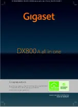 Gigaset DX800A Instruction Manual preview