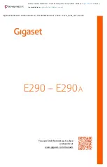 Gigaset E290 Manual preview