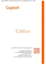 Preview for 1 page of Gigaset E290HX User Manual