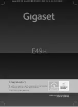 Preview for 1 page of Gigaset E49 H User Manual