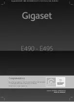 Gigaset E490 User Manual preview