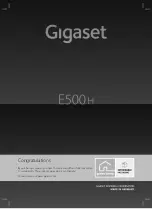 Preview for 1 page of Gigaset E500H User Manual