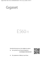 Preview for 1 page of Gigaset E560h Manual