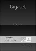 Preview for 1 page of Gigaset E630H Operating Instructions Manual