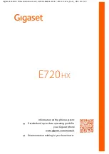 Gigaset E720 HX Manual preview