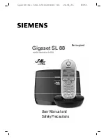 Gigaset Gigaser SL 88 User Manual And Safety Precautions preview