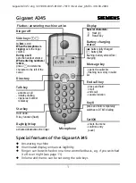 Preview for 3 page of Gigaset Gigaset A345 Manual