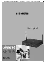 Gigaset gigaset se 105 Owner'S Manual preview