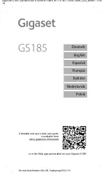 Gigaset GS185 Manual preview