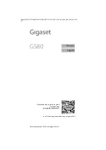Gigaset GS80 Manual preview