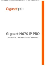 Предварительный просмотр 1 страницы Gigaset N670 IP PRO Installation, Configuration And Operation