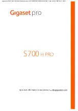 Preview for 1 page of Gigaset S700 H PRO Manual