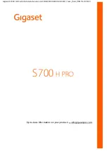 Preview for 1 page of Gigaset S700H PRO Manual