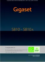 Предварительный просмотр 1 страницы Gigaset S810 User Manual