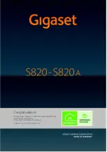 Gigaset S820 User Manual preview