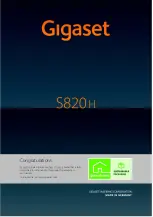 Preview for 1 page of Gigaset S820H User Manual