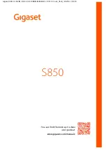 Preview for 1 page of Gigaset S850 Manual