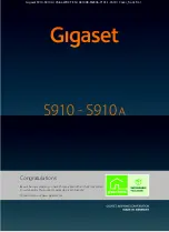 Gigaset S910 User Manual preview