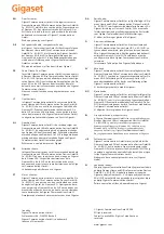 Preview for 1 page of Gigaset SL3501 User Manual And Safeti Precautions