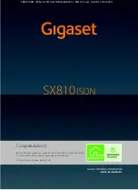 Gigaset SX810 ISDN User Manual preview