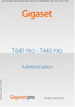 Gigaset T440 PRO Administration Manual preview