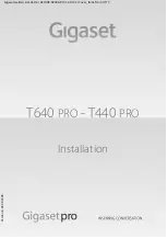 Предварительный просмотр 1 страницы Gigaset T440 PRO Installation Manual