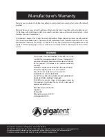 Предварительный просмотр 2 страницы GigaTent LIBERTY TRAIL 2 Owner'S Manual